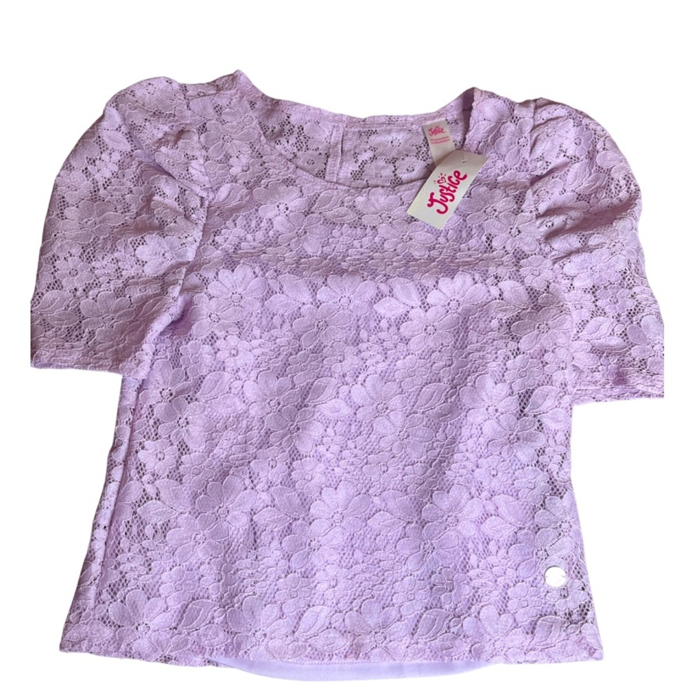 Justice Girls 👧❤️🌸💕💗🦋☝️lace top Sz 7